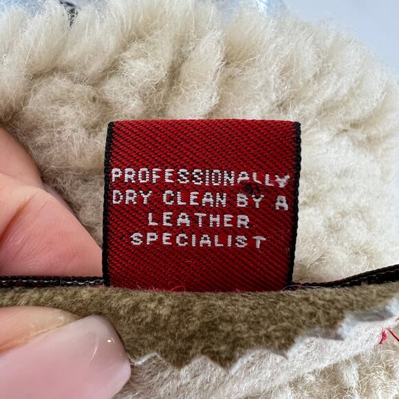 SUNDANCE Tan Suede Leather Sherpa Shearling Long Midi Coat Jacket Collar 12 - Picture 9 of 9